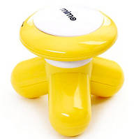 Ручной мини вибромассажер универсальный массажер USB или 3xAAA Mimo XY3199 Желтый! Улучшенный