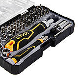 Викрутка з набором насадок і головок 55 шт. INGCO HKSDB0558, фото 3