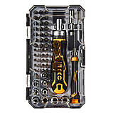 Викрутка з набором насадок і головок 55 шт. INGCO HKSDB0558, фото 5