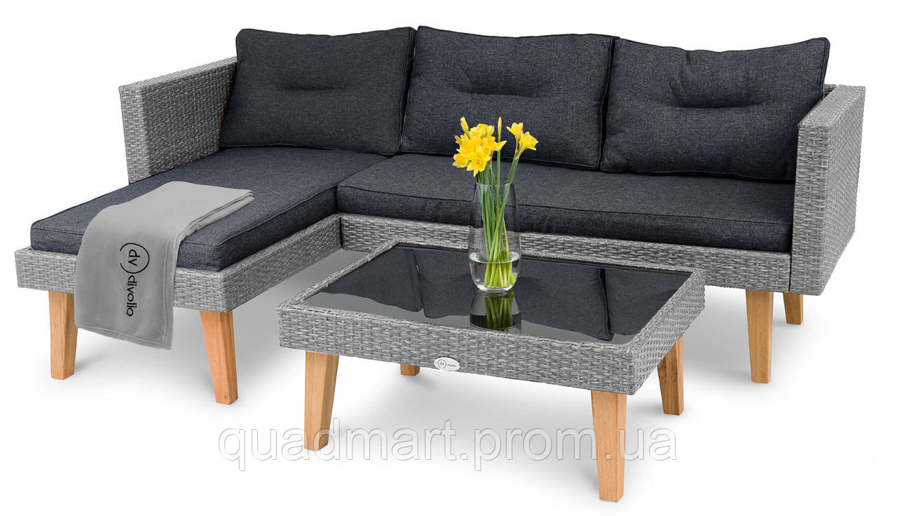 Комплект мебели для сада di Volio Imola Графит QM, код: 6597000 - фото 1 - id-p2129044673