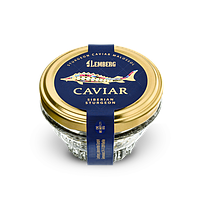 Чорна ікра сибірського осетра LEMBERG Siberian Sturgeon Caviar Malossol (50 грамів) (скло)