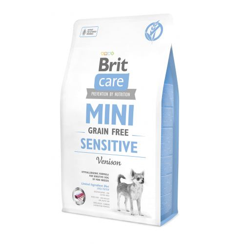 Сухий корм Brit Care GF Mini Sensitive для собак маленьких порід з чутливим травленням, з олениною, 2 кг