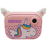 Дитячий ігровий фотоапарат із принтером Unicorn 2 камери (основна і фронтальна)