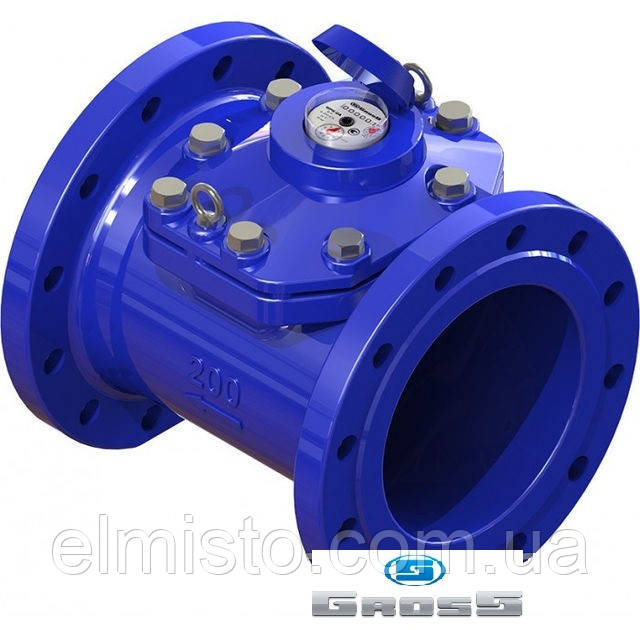 Лічильник Gross WPK-UA 200/350 Dn 200 на холодну воду турбінний, фото 1