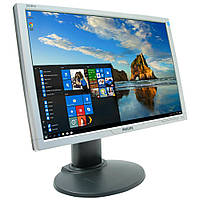 Монітор 20" 1680*1050 TN Philips 200BW8ES VGA DVI MM Pivot сріб.+чорн. бв B Гар.12міс! #