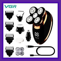 Электрическая бритва для бороды Триммер 5-в-1 vgr v-316, Машинка для бритья лица, электробритвы и триммеры GOO