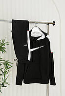 Спортивный костюм мужской Nike с капюшоном черный демисезонный Толстовка Штаны Найк