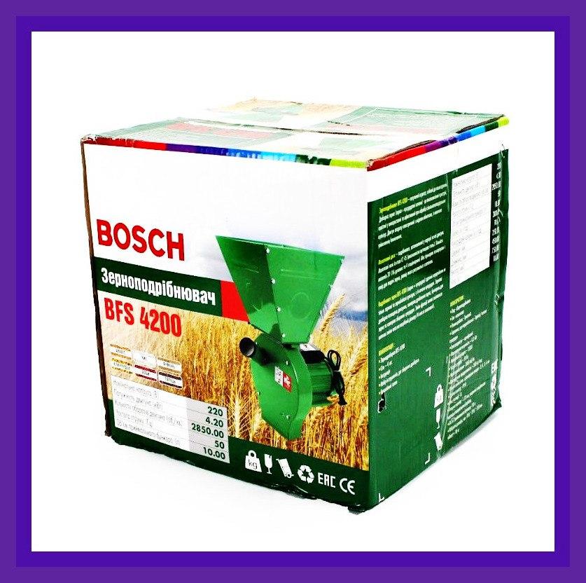 Зернодробилку для домашнего хозяйства Bosch bfs 4200, Зернодробилка бош 4200 бытовая электрическая GOO - фото 1 - id-p2129080197