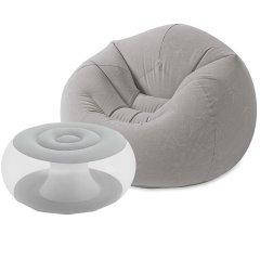 Надувне крісло Intex 68579-3, 107 х 104 х 69 см, з пуфом