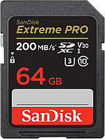 Карта памяти SanDisk 64GB SD class 10 UHS-I U3 V30 Extreme PRO (SDSDXXU-064G-GN4IN)