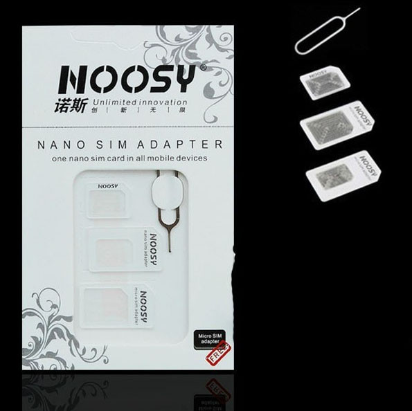 Перехідники для SIM карт NOOSY 3шт NANO-MICRO-STANDARD SKU0000318