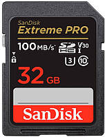 Карта памяти SanDisk 32GB SD class 10 UHS-I U3 V30 Extreme PRO (SDSDXXO-032G-GN4IN)