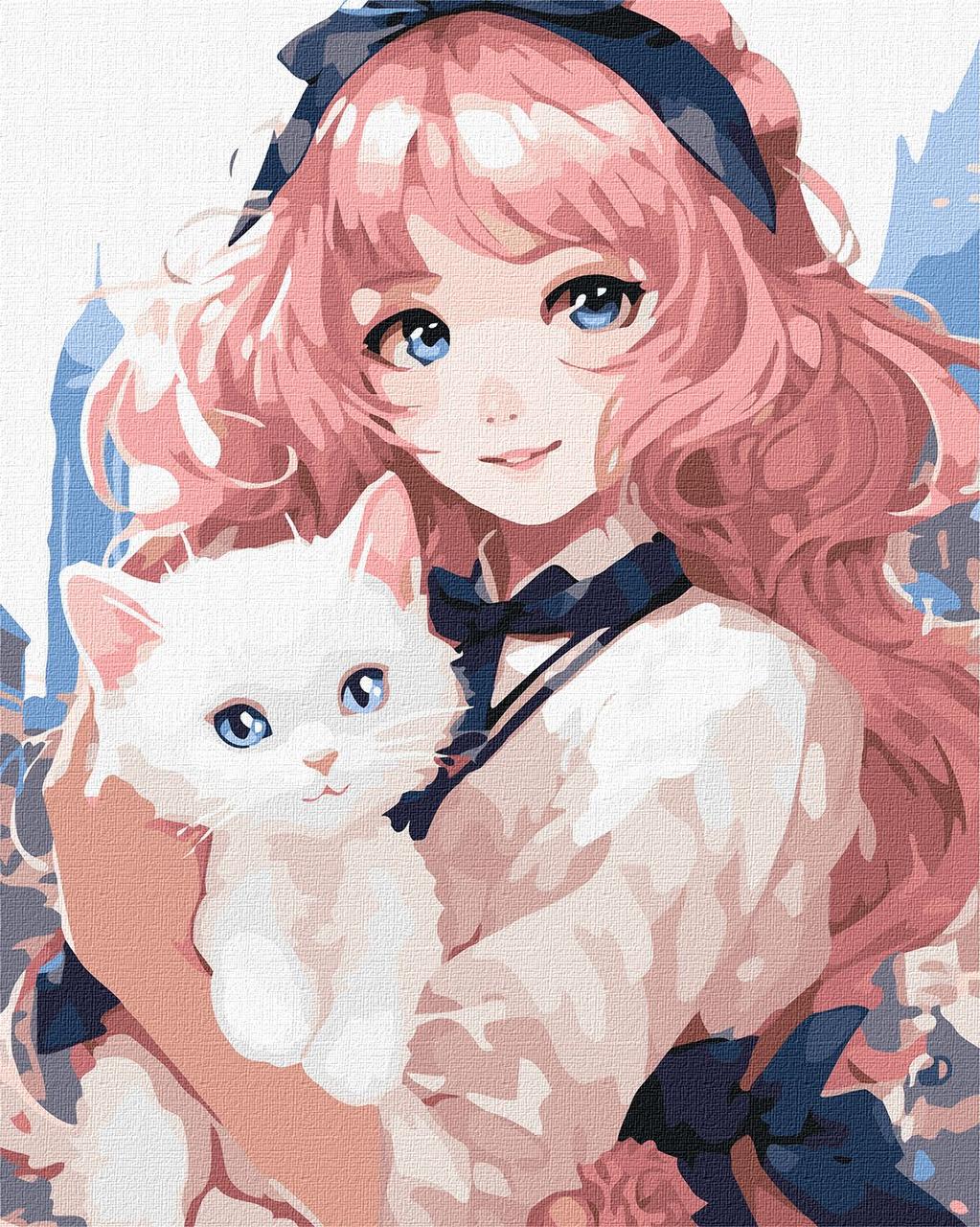 Картина за номерами 40×50 см. Мій улюблений котик ©art_selena_ua Ідейка КНО8390, фото 1