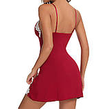 Жіночий атласний пеньюар з мереживом – пеньюар для дому та сну, подарунок для жінки, фото 5