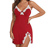 Жіночий атласний пеньюар з мереживом – пеньюар для дому та сну, подарунок для жінки, фото 7