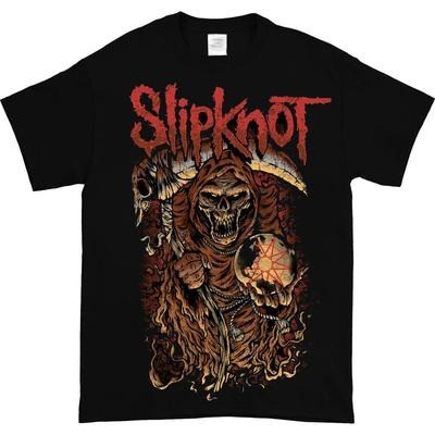 Футболка рок Slipknot с принтом Grim Reaper / Футболка Слипнот мерч группы унисекс, фото 1