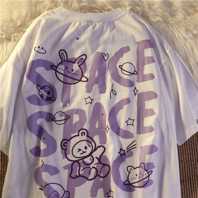 Жіноча футболка Харадзюку Space (принт на спині), Harajuku Space T-shirt (back print)