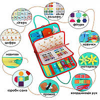 Lb Детская развивающая сумочка 545L бизиборд монтессори-игрушка для малышей розвивающая моторику и сенсорику