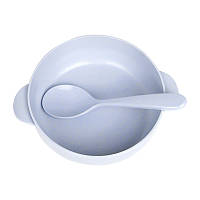 Al Набір дитячого посуду A238 для першого прикорму тарілка з ложкою Purple