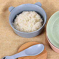 Al Набір дитячого посуду A228 Panda для першого прикорму тарілка з ложкою Purple