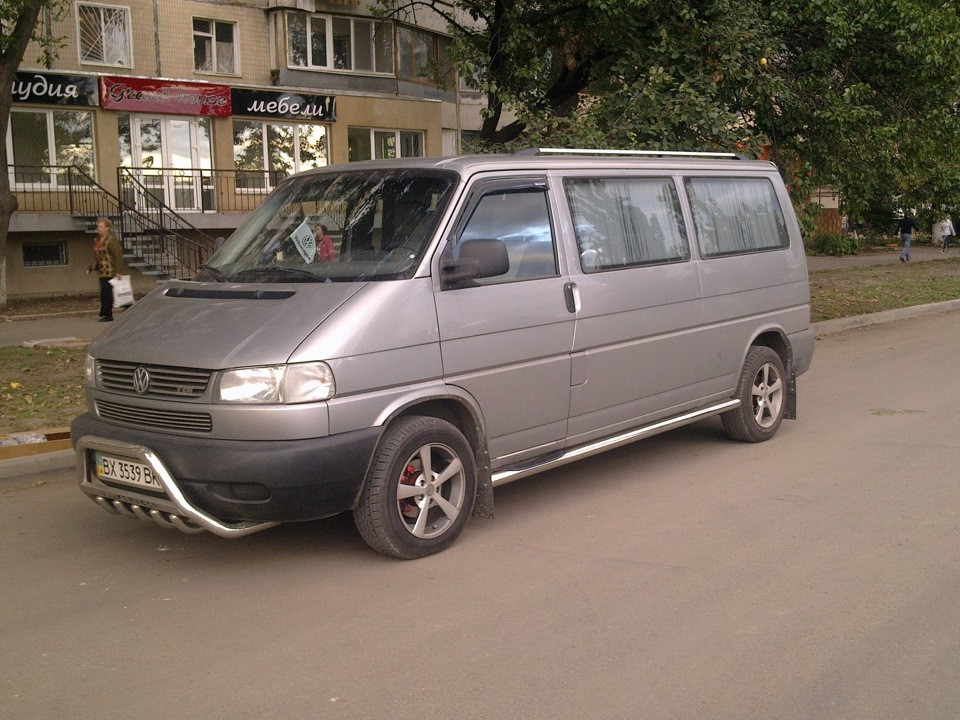 Боковые трубы (2 шт, нерж.) 60мм, Короткая база для Volkswagen T4 Caravelle/Multivan DG - фото 2 - id-p2083791002