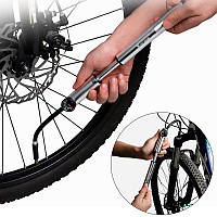 Al Насос велосипедний West Biking 0711068 Ручний з індикатором Silver