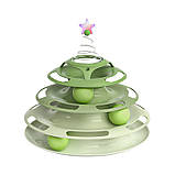 Al Іграшка Taotaopets 078811 для кота інтелектуальна 3-рівнева вежа 25*25*25,5 см Green, фото 3