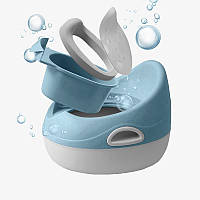 Al Горщик дитячий Bestbaby AH-855 з м'яким зручним сидінням Blue + White