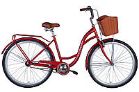 Велосипед ST 28" Dorozhnik AQUAMARINE тормозная рама- с багажником задн St с корзиной Pl с крылом St 2024