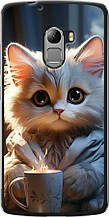 Чохол на Lenovo A7010 Білий кіт "5646u-232-851"