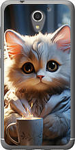 Чохол на ZTE A510 Білий кіт "5646u-432-851"