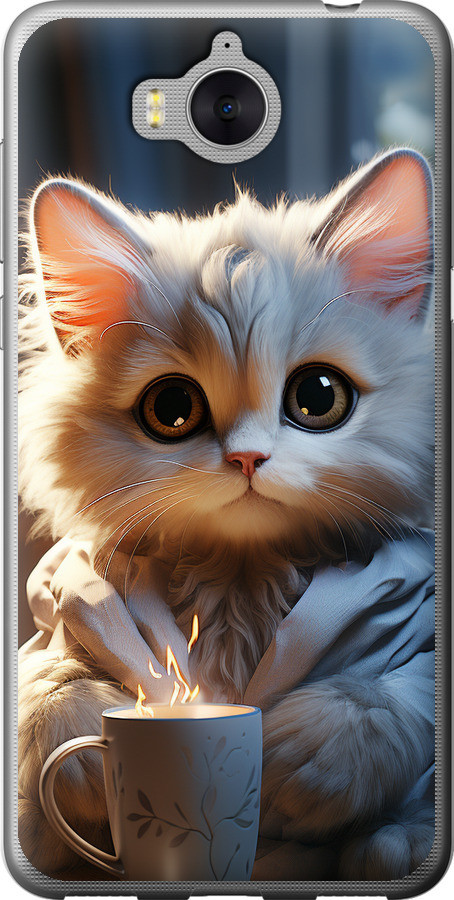 Чохол на Huawei Y5 2017 Білий кіт "5646u-992-851"