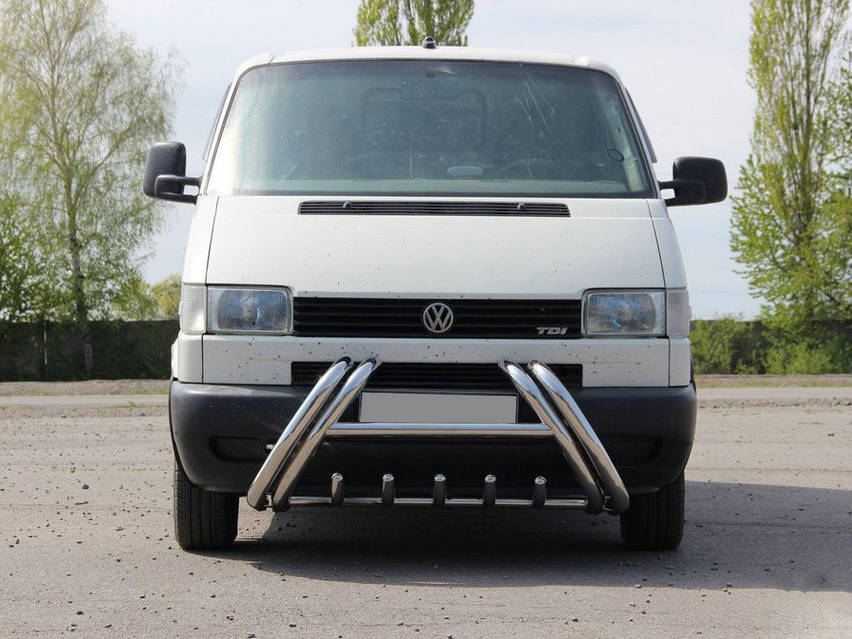 Кенгурятник WT01 (нержавейка) для Volkswagen T4 Transporter DG