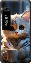 Чохол на Meizu Pro 7 Plus Білий кіт "5646u-1131-851"