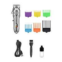 Go Електрична акумуляторна машинка тример для стриження волосся Kemei KM-517