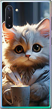 Чохол на Samsung Galaxy Note 10 Білий кіт "5646u-1718-851"