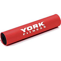 Накладка York Fitness 39 см на гриф NBR красный