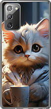 Чохол на Samsung Galaxy Note 20 Білий кіт "5646u-2036-851"
