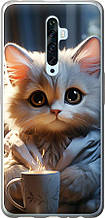 Чохол на Oppo Reno 2Z Білий кіт "5646u-1867-851"