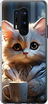 Чохол на OnePlus 8 Pro Білий кіт "5646u-1896-851"
