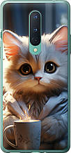 Чохол на OnePlus 8 Білий кіт "5646u-1902-851"