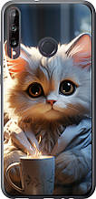 Чохол на Huawei P40 Lite E Білий кіт "5646u-1875-851"