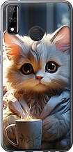 Чохол на Huawei Y8s Білий кіт "5646u-2027-851"