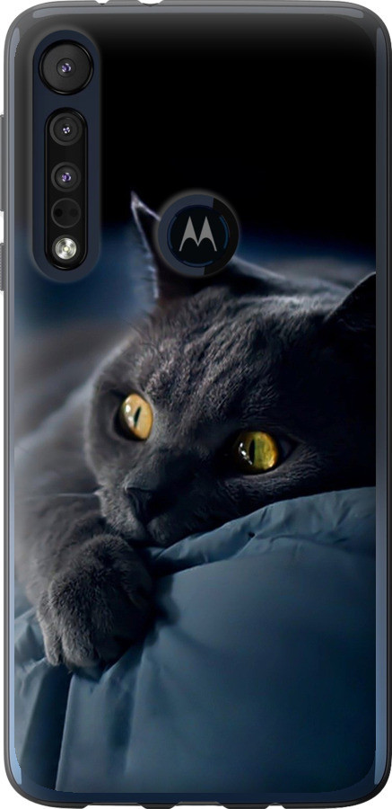 Чохол на Motorola One Macro Димчастий кіт "825u-1812-851"