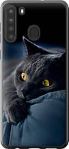 Чохол на Samsung Galaxy A21 Димчастий кіт "825u-1841-851"
