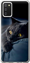 Чохол на Samsung Galaxy A02s A025F Димчастий кіт "825u-2203-851"