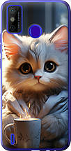 Чохол на Tecno Spark 6 Go KE5 Білий кіт "5646u-2452-851"