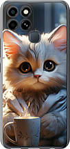 Чохол на Infinix Smart 6 Білий кіт "5646u-2758-851"