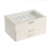 Go Скринька Casegrace SP-01223 для прикрас і ювелірних виробів трирівнева 26,5*18*13,5 см White