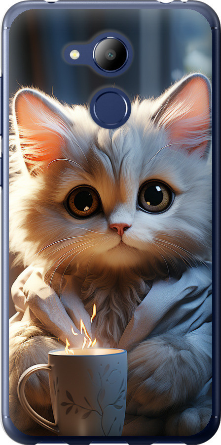 Чохол на Huawei Honor 6C Pro Білий кіт "5646u-1358-851"